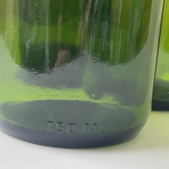 3PCS Vintage Green Glass Champagne Wine Bottles 750 ml - Picture 4 of 5